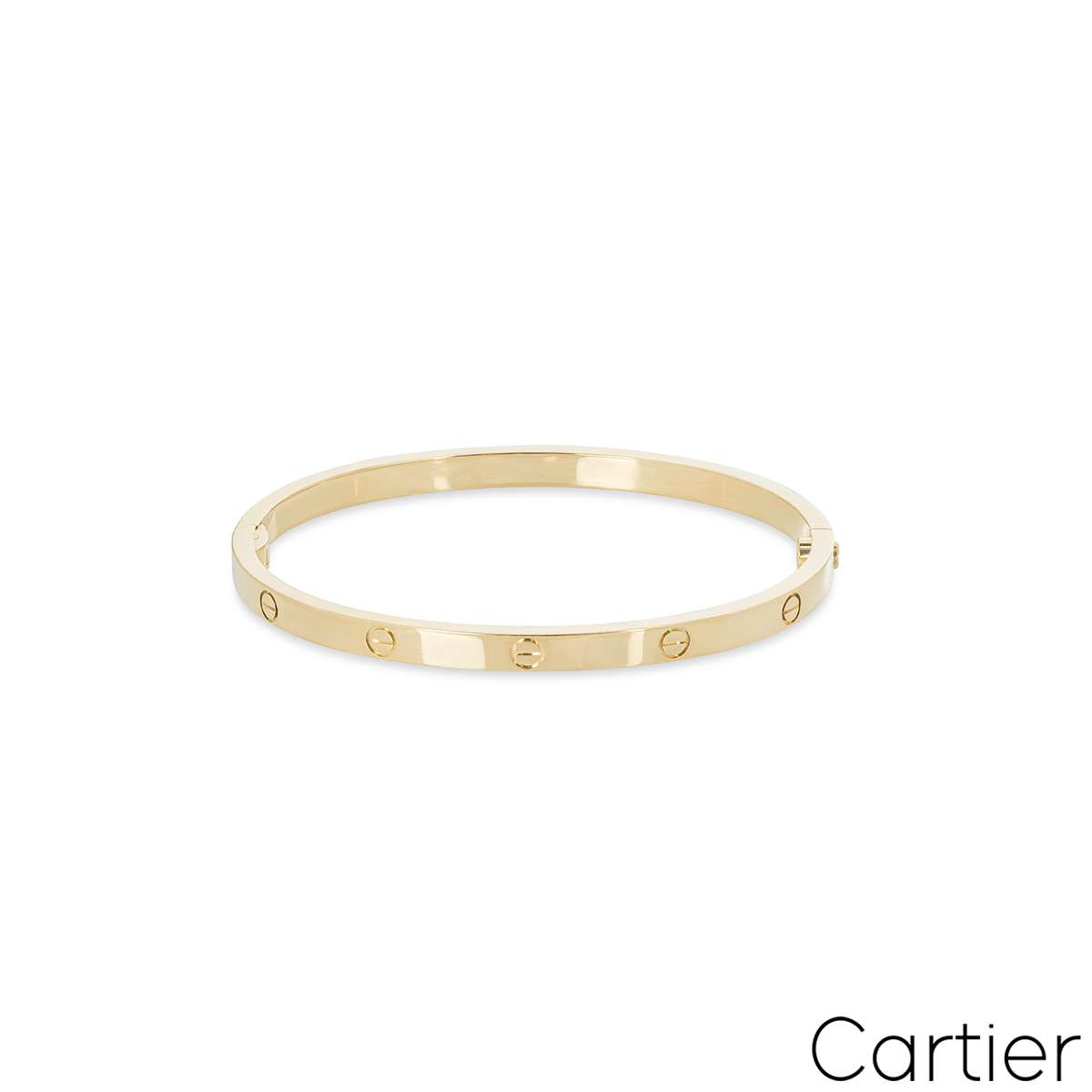 Cartier Yellow Gold Plain SM Love Bracelet Size 18 B6047518